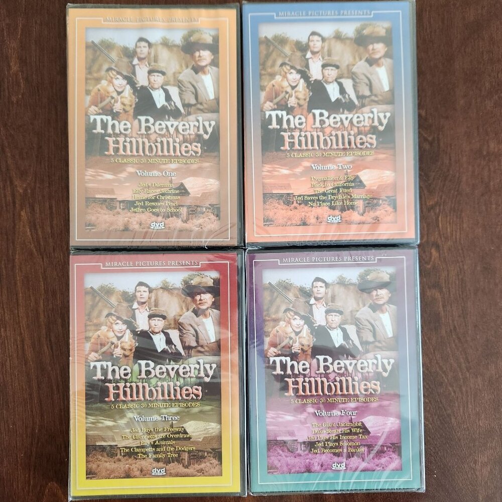The Beverly Hillbillies DVD Set Volumes 1-4 Miracle Pictures 5 Classic Episodes